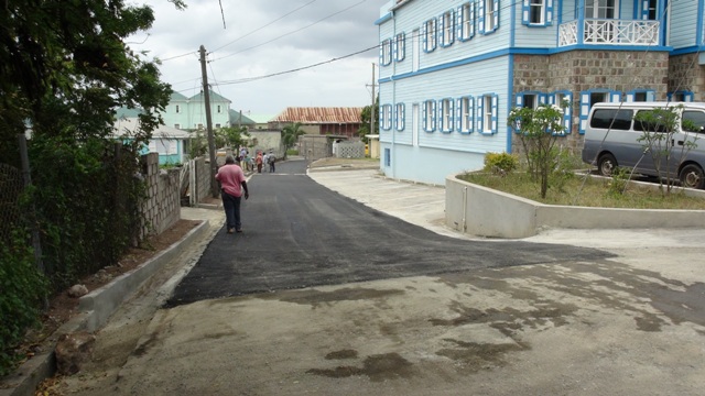 Featherbed Alley in Charlestown on April 01, 2016, the most recent road constructed by the Public Works Department in the Ministry of Communications and Works on Nevis